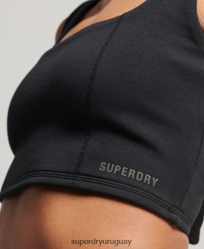 uy Superdry mujer parte superior del sujetador de tecnología negro DT2N8Z2947 ropa