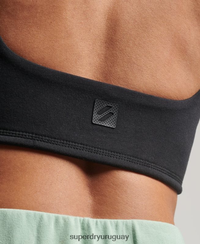 uy Superdry mujer parte superior del sujetador de tecnología negro DT2N8Z2947 ropa
