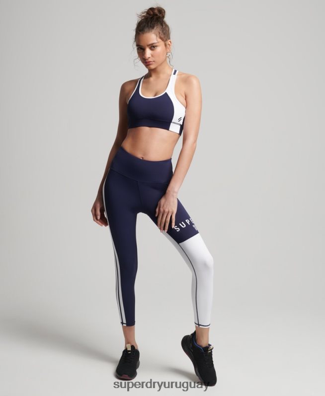 uy Superdry mujer sujetador asimétrico de entrenamiento Armada DT2N8Z6339 ropa
