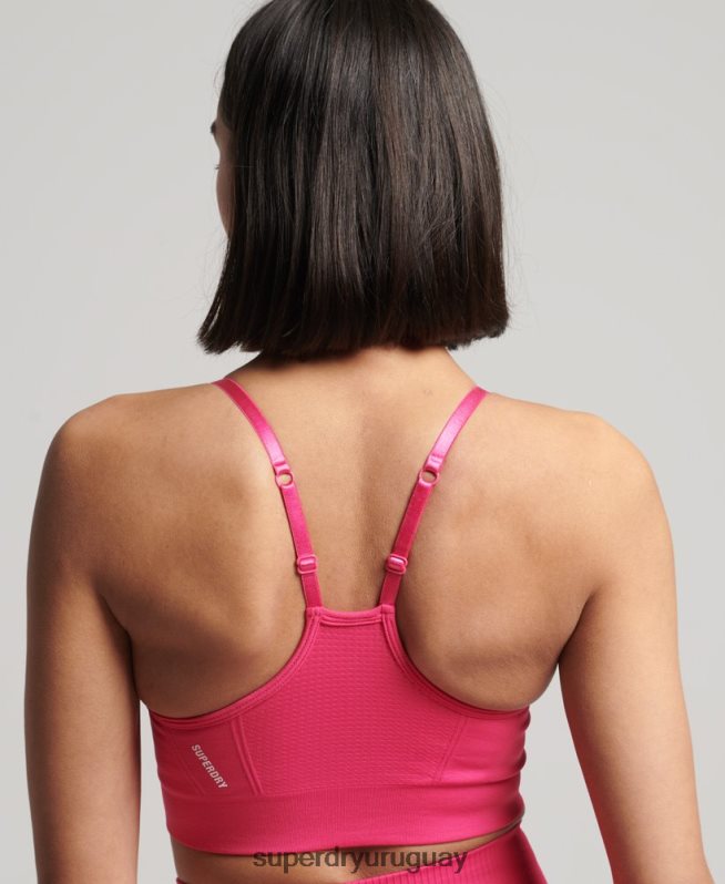 uy Superdry mujer sujetador de contorno de entrenamiento rosa DT2N8Z4196 ropa
