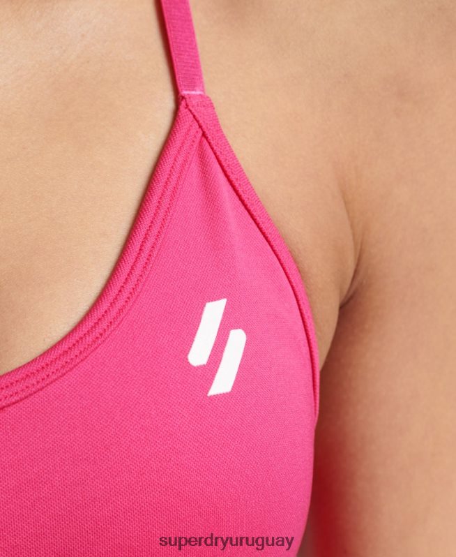 uy Superdry mujer sujetador de contorno de entrenamiento rosa DT2N8Z4196 ropa