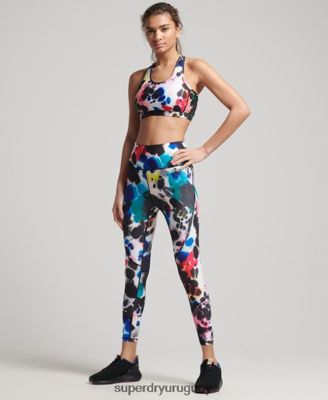 uy Superdry mujer sujetador de impacto medio central multi DT2N8Z6321 ropa