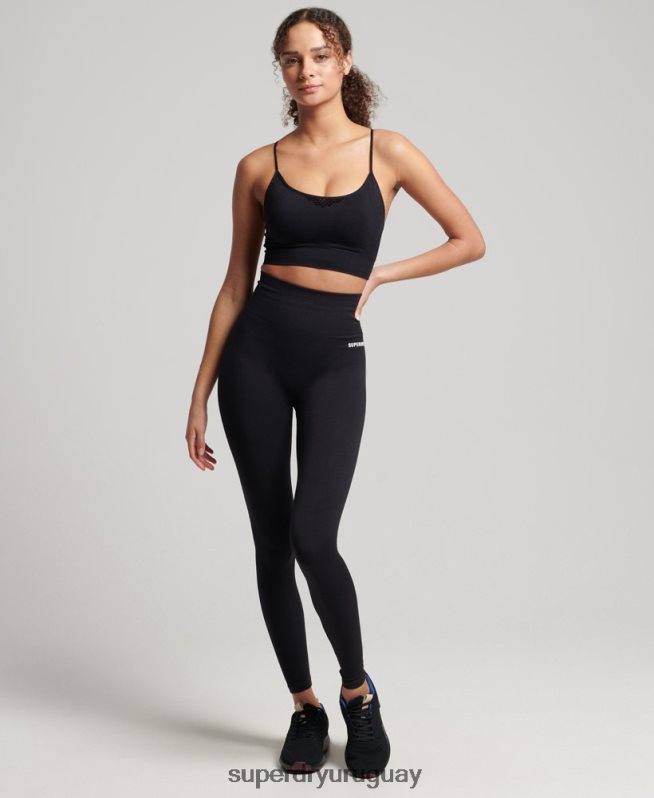 uy Superdry mujer sujetador deportivo de entrenamiento sin costuras negro DT2N8Z4204 ropa
