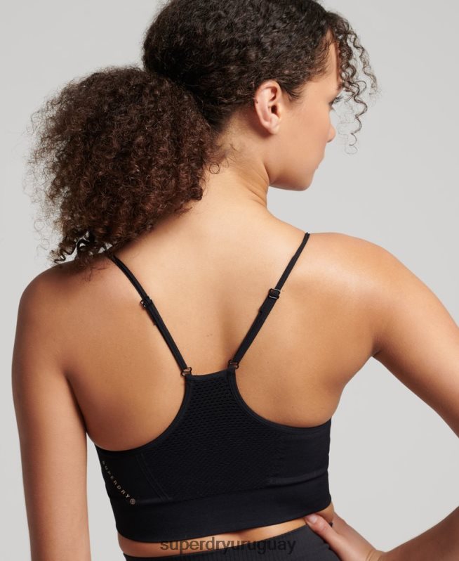 uy Superdry mujer sujetador deportivo de entrenamiento sin costuras negro DT2N8Z4204 ropa