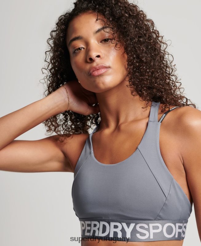 uy Superdry mujer sujetador elástico con la marca del tren púrpura DT2N8Z4192 ropa