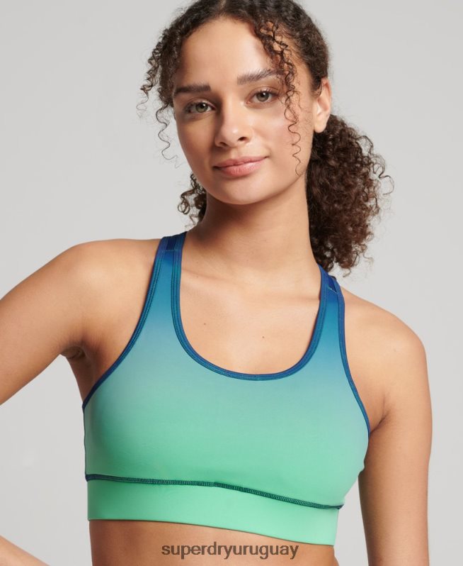 uy Superdry mujer sujetador esencial de entrenamiento turquesa DT2N8Z4188 ropa