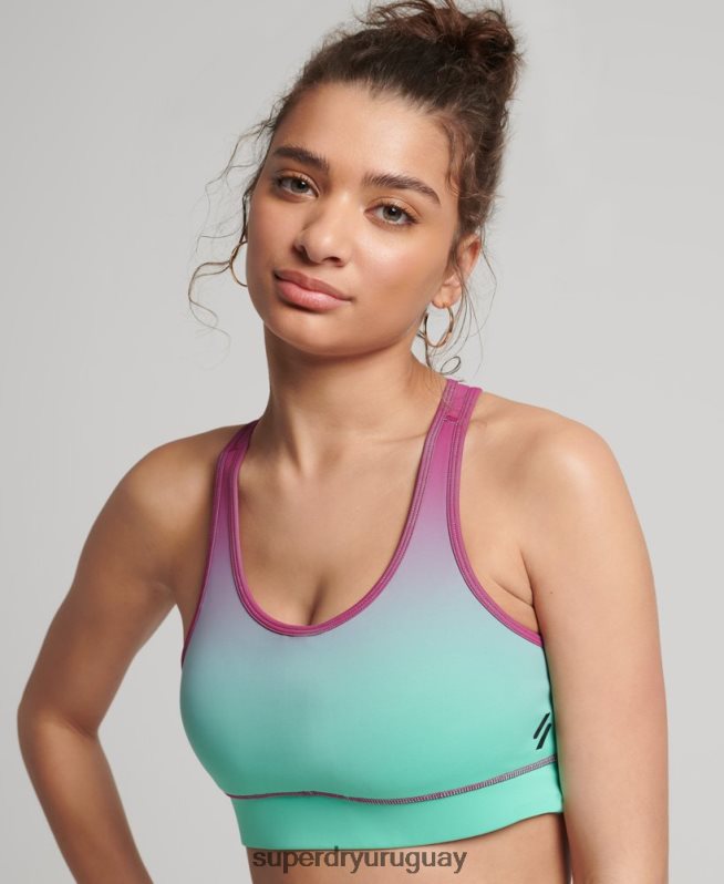 uy Superdry mujer sujetador esencial de entrenamiento turquesa DT2N8Z6345 ropa