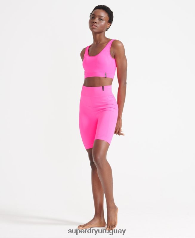 uy Superdry mujer sujetador flexible sin costuras rosa DT2N8Z6356 ropa