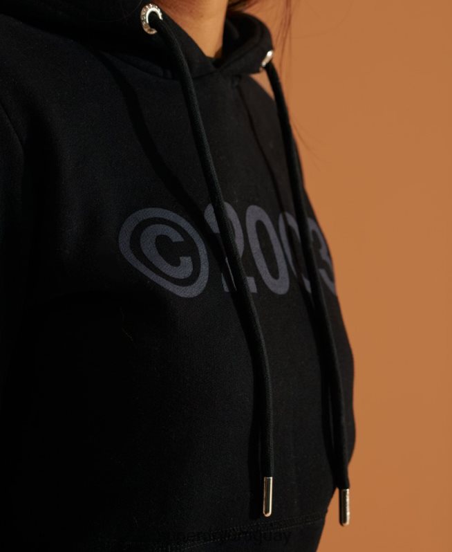 uy Superdry mujer 2003 sudadera con capucha negro DT2N8Z5948 ropa