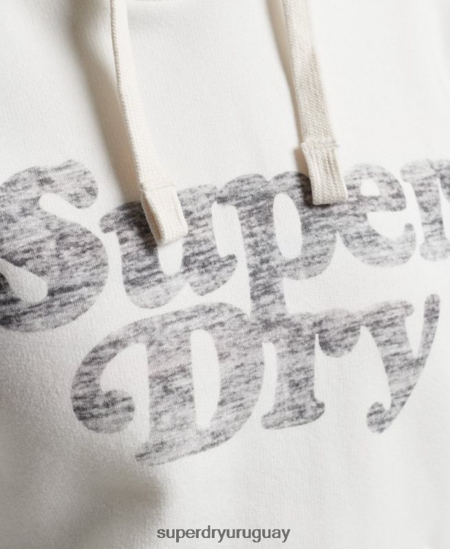 uy Superdry mujer cooper sudadera con capucha clásica crema DT2N8Z3414 ropa
