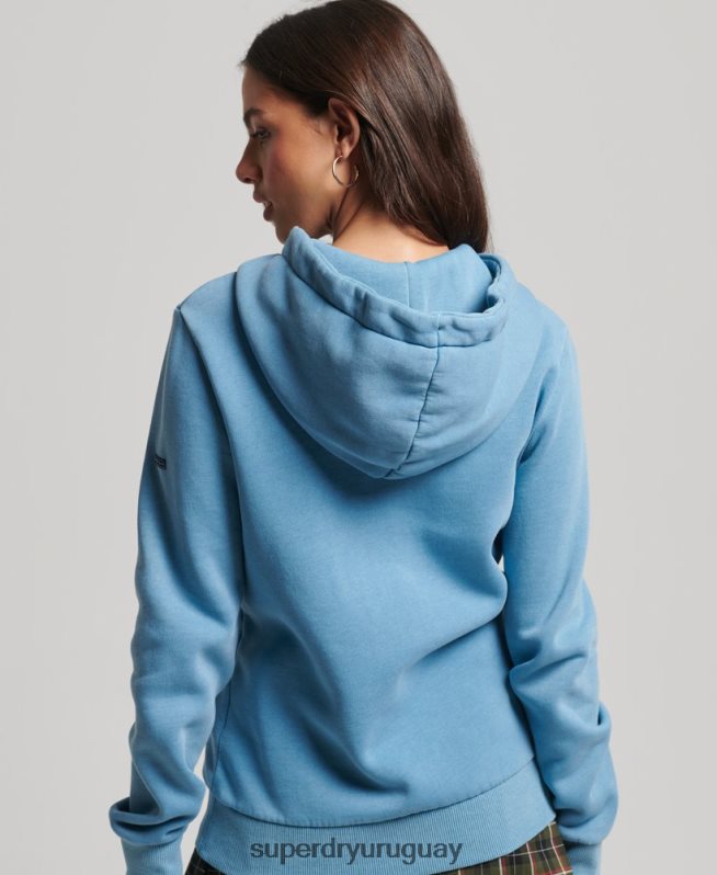uy Superdry mujer cooper sudadera con capucha clásica gris DT2N8Z3365 ropa