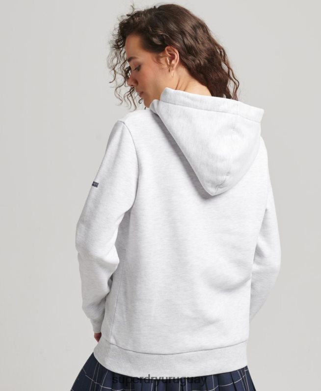 uy Superdry mujer cooper sudadera con capucha clásica gris claro DT2N8Z5765 ropa