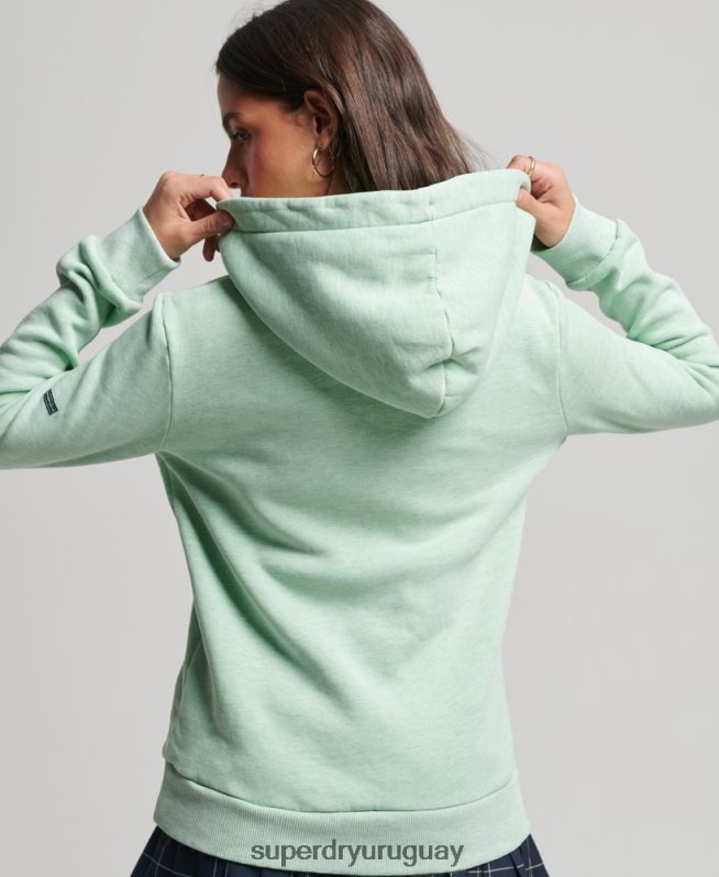 uy Superdry mujer cooper sudadera con capucha clásica verde DT2N8Z3273 ropa
