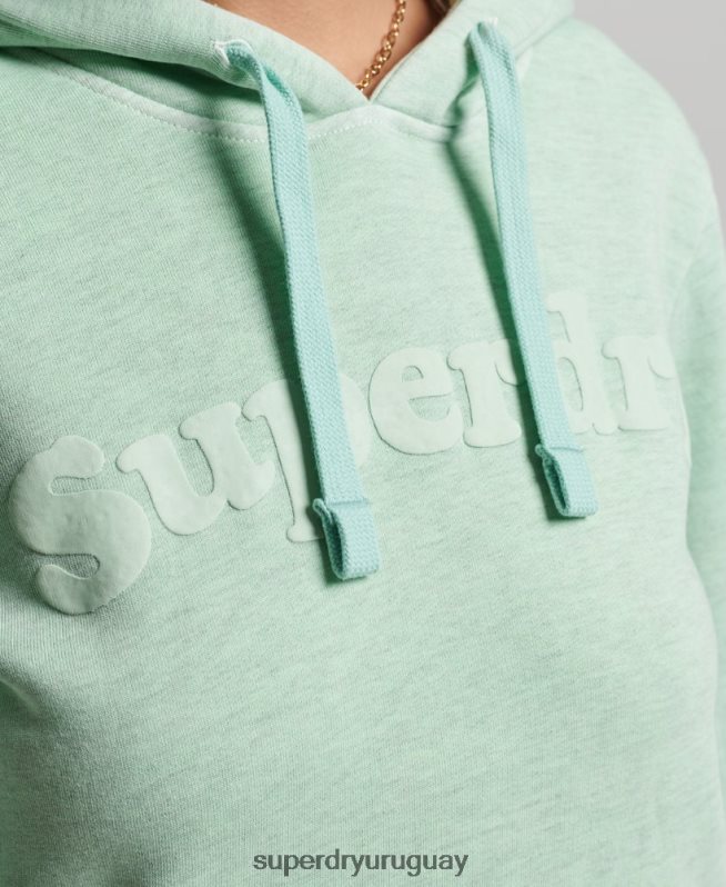 uy Superdry mujer cooper sudadera con capucha clásica verde DT2N8Z3273 ropa
