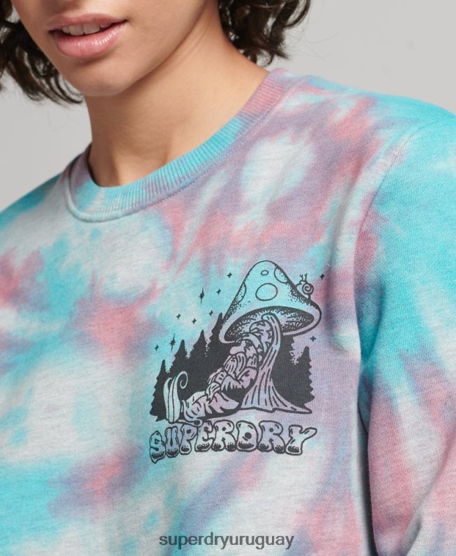 uy Superdry mujer en el bosque sudadera gráfica gris DT2N8Z3340 ropa
