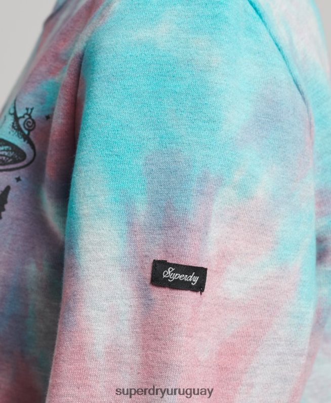 uy Superdry mujer en el bosque sudadera gráfica gris DT2N8Z3340 ropa
