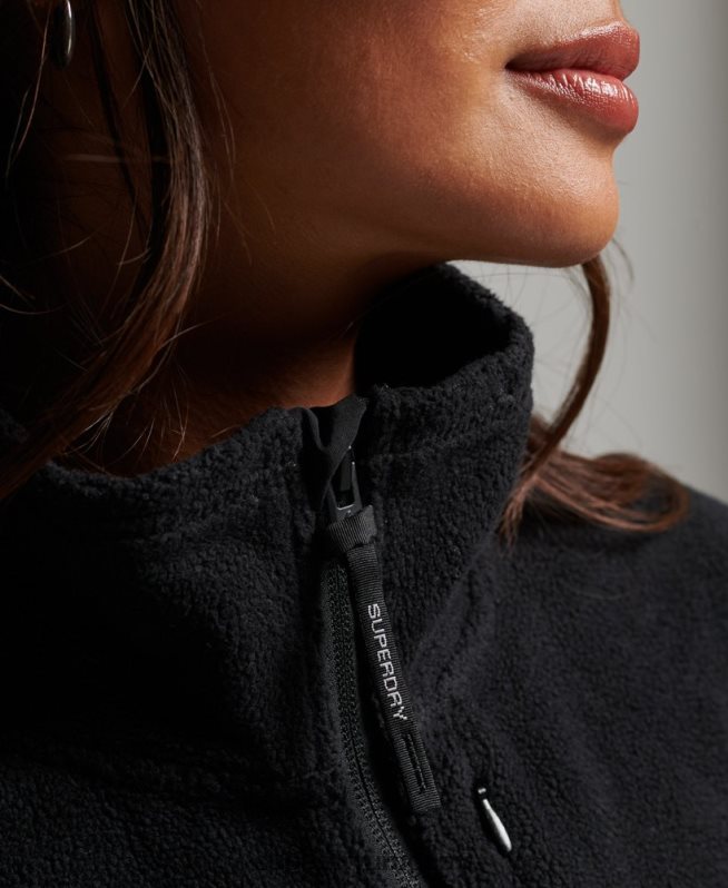 uy Superdry mujer forro polar híbrido tecnológico negro DT2N8Z5756 ropa