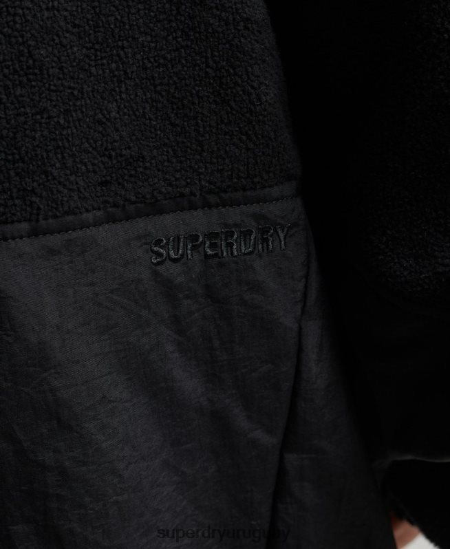 uy Superdry mujer forro polar híbrido tecnológico negro DT2N8Z5756 ropa