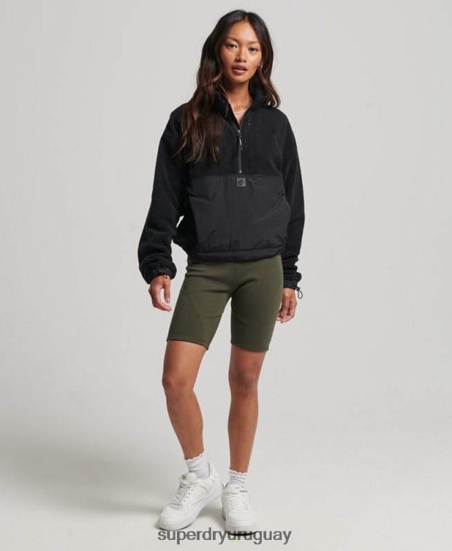 uy Superdry mujer forro polar híbrido tecnológico negro DT2N8Z5756 ropa