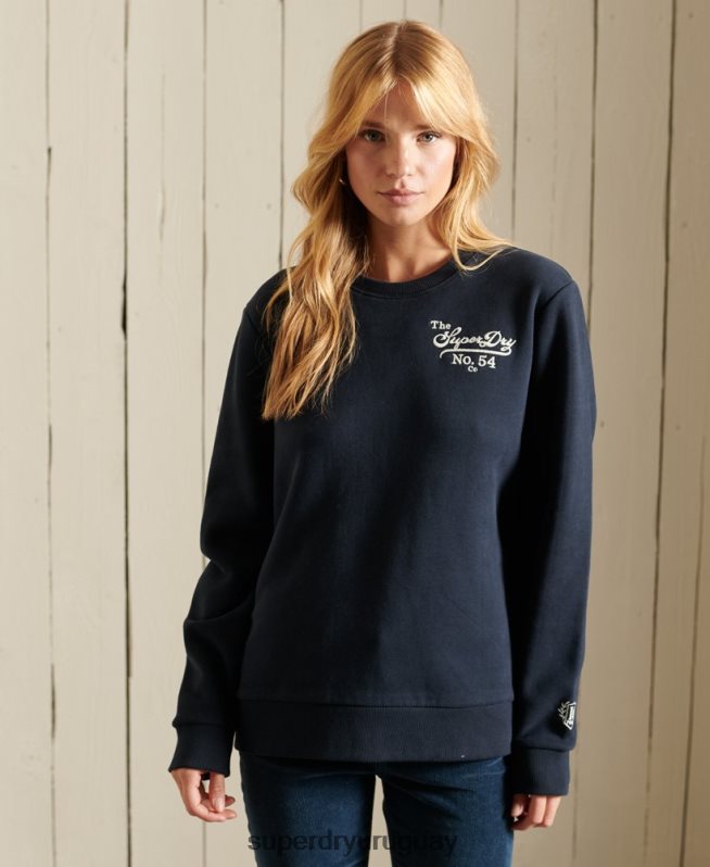 uy Superdry mujer orgullo en la sudadera de la tripulación artesanal Armada DT2N8Z5946 ropa