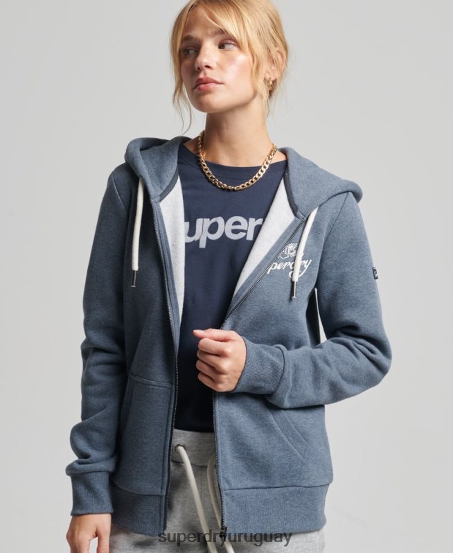 uy Superdry mujer orgullo vintage en sudadera artesanal con cremallera Armada DT2N8Z6123 ropa