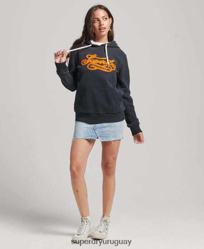 uy Superdry mujer orgullo y artesanía sudadera con capucha Armada DT2N8Z3378 ropa