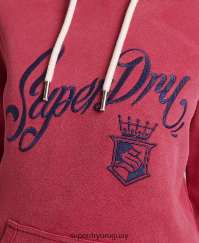 uy Superdry mujer orgullo y artesanía sudadera con capucha rojo DT2N8Z3399 ropa