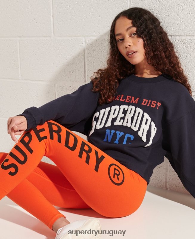 uy Superdry mujer sudadera Varsity Arch Batwing Armada DT2N8Z5873 ropa