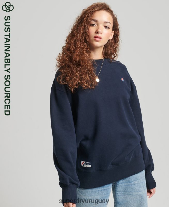 uy Superdry mujer sudadera básica de algodón orgánico Armada DT2N8Z5809 ropa