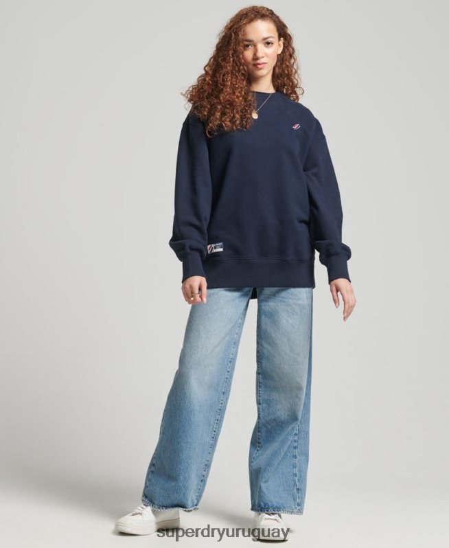 uy Superdry mujer sudadera básica de algodón orgánico Armada DT2N8Z5809 ropa