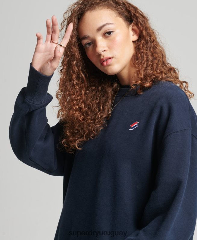 uy Superdry mujer sudadera básica de algodón orgánico Armada DT2N8Z5809 ropa