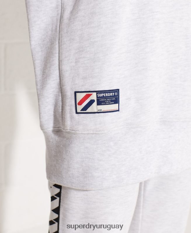uy Superdry mujer sudadera básica de algodón orgánico gris claro DT2N8Z5821 ropa