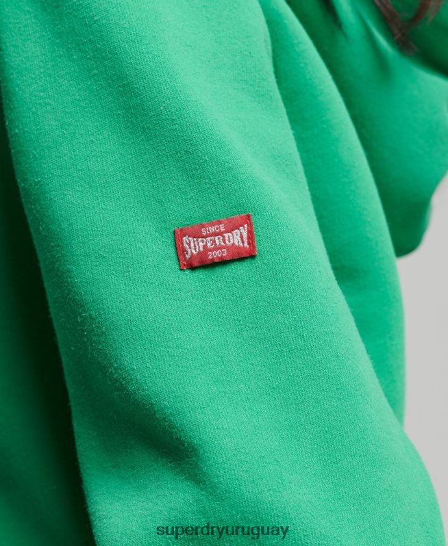uy Superdry mujer sudadera con capucha atlética vintage verde DT2N8Z3395 ropa