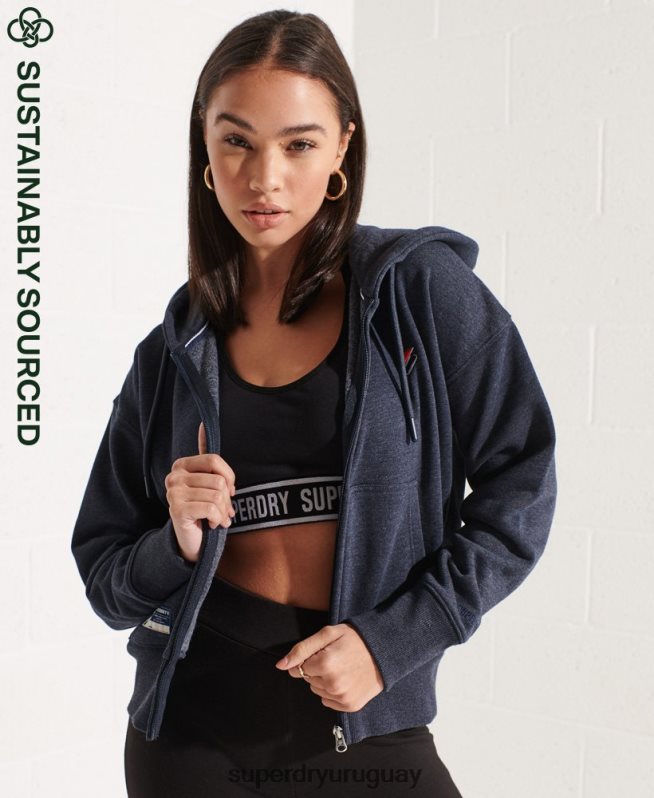 uy Superdry mujer sudadera con capucha code essential Armada DT2N8Z5848 ropa