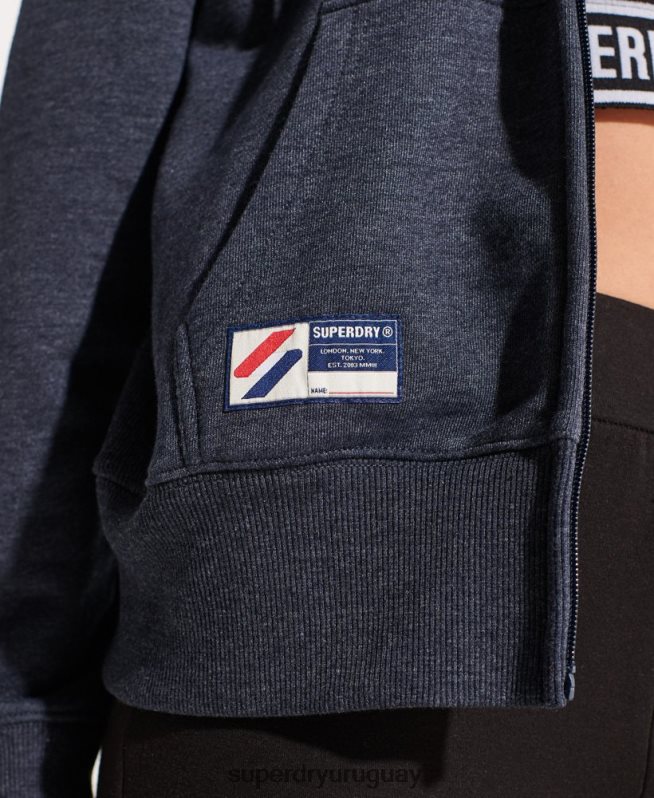 uy Superdry mujer sudadera con capucha code essential Armada DT2N8Z5848 ropa