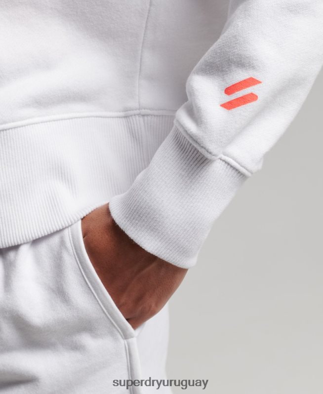 uy Superdry mujer sudadera con capucha core sport blanco DT2N8Z3359 ropa