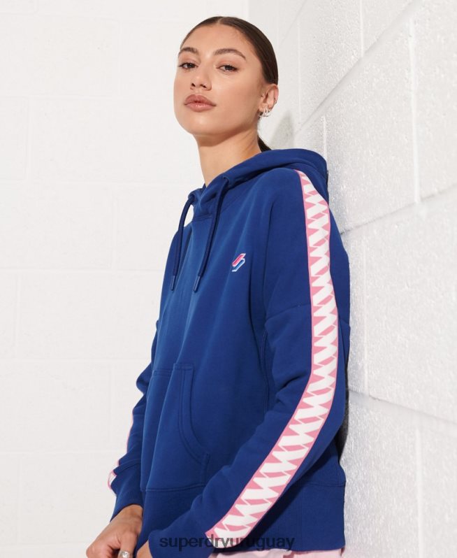 uy Superdry mujer sudadera con capucha corta con cinta del logo Armada DT2N8Z6000 ropa