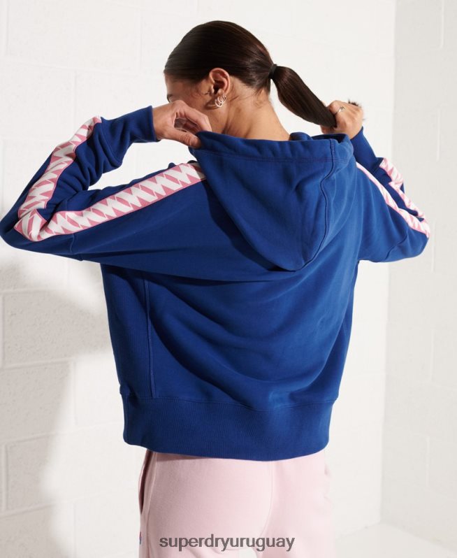 uy Superdry mujer sudadera con capucha corta con cinta del logo Armada DT2N8Z6000 ropa