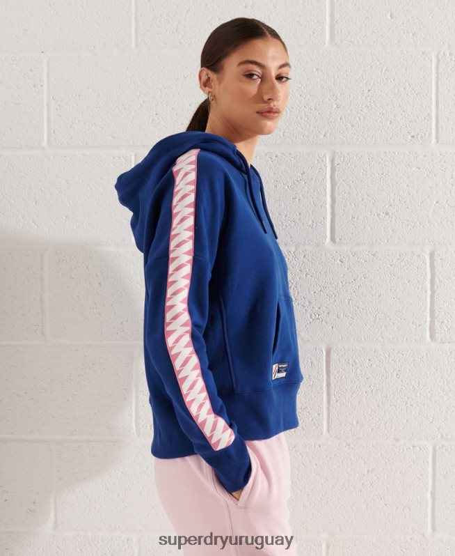uy Superdry mujer sudadera con capucha corta con cinta del logo Armada DT2N8Z6000 ropa