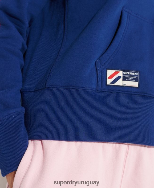 uy Superdry mujer sudadera con capucha corta con cinta del logo Armada DT2N8Z6000 ropa