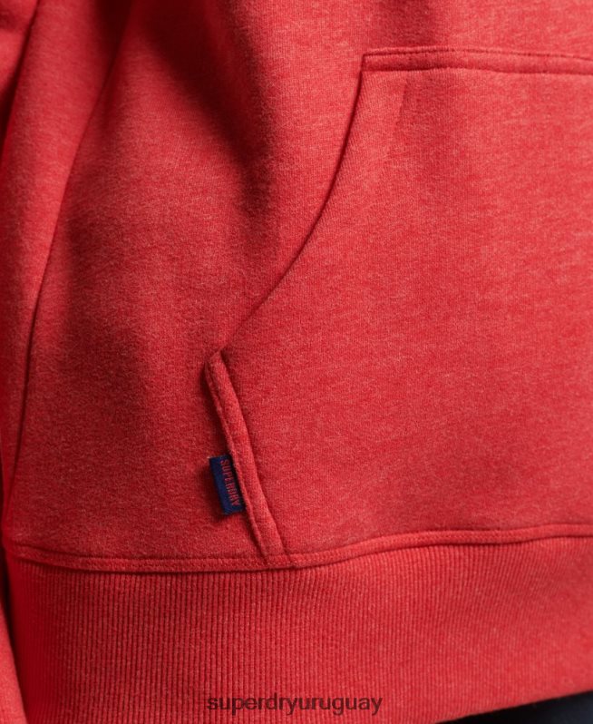 uy Superdry mujer sudadera con capucha de algodón orgánico con logo vintage bordado rojo DT2N8Z6679 ropa