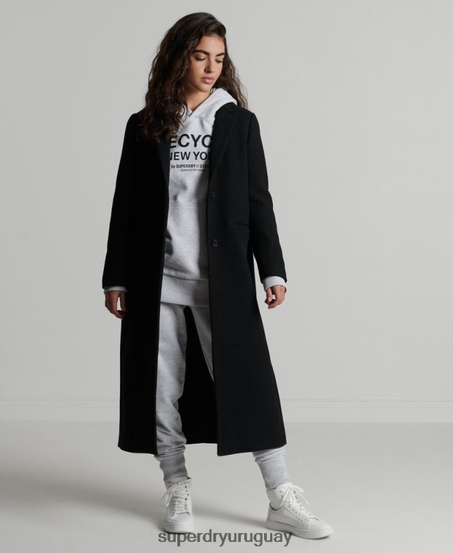 uy Superdry mujer sudadera con capucha de ciudad reciclada gris claro DT2N8Z5835 ropa