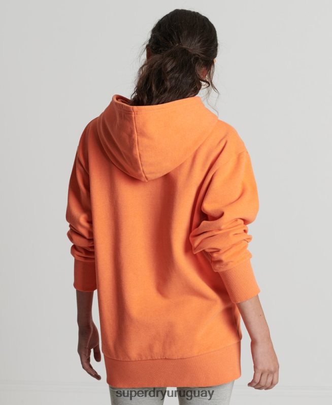 uy Superdry mujer sudadera con capucha de ciudad reciclada naranja DT2N8Z5905 ropa