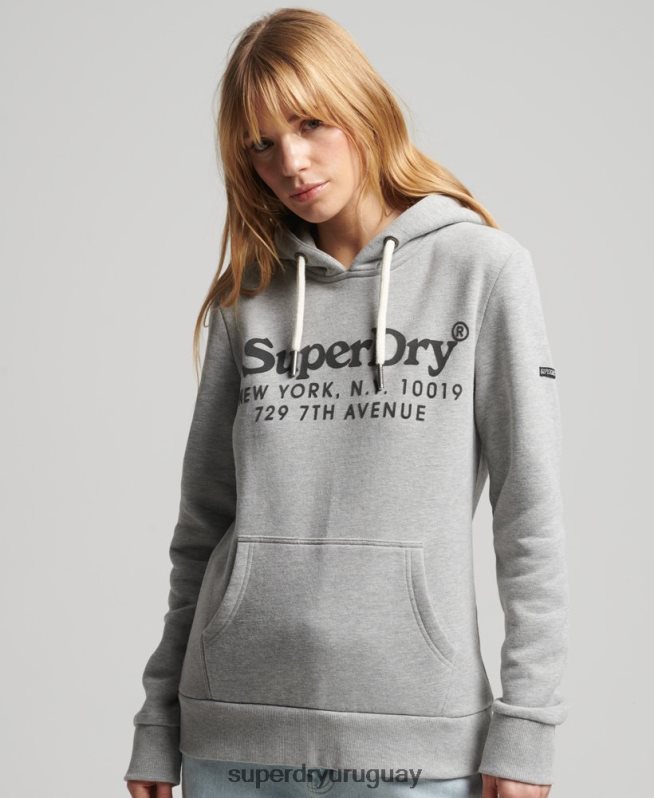 uy Superdry mujer sudadera con capucha de interés del lugar gris DT2N8Z5761 ropa