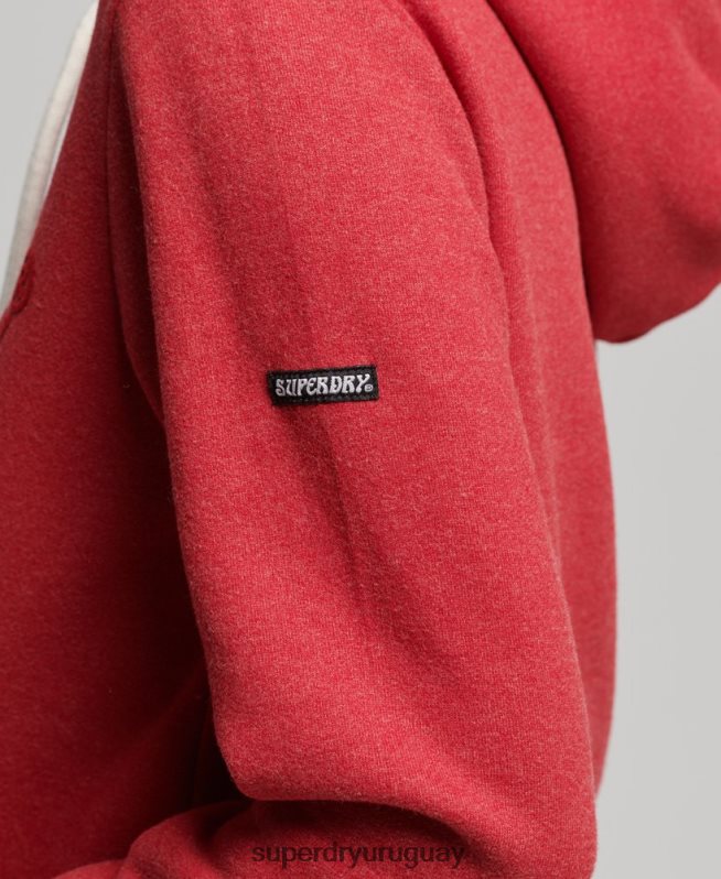 uy Superdry mujer sudadera con capucha de interés del lugar rojo DT2N8Z6126 ropa
