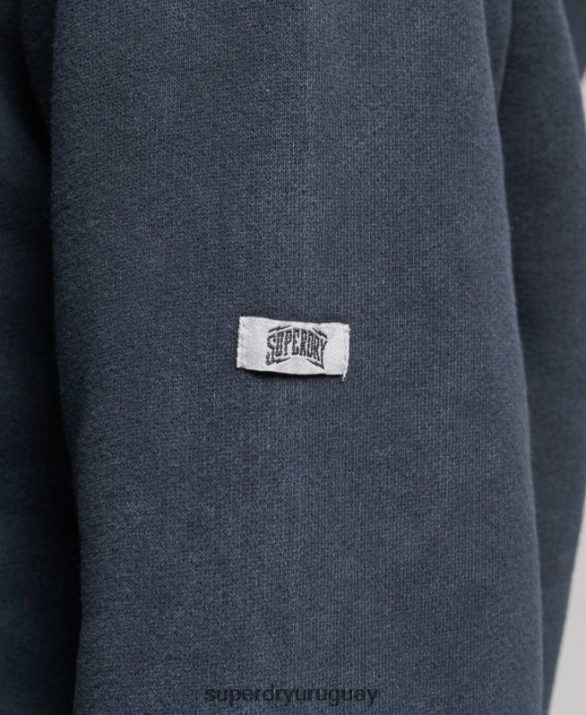 uy Superdry mujer sudadera con capucha de metal de la marca negro DT2N8Z3300 ropa