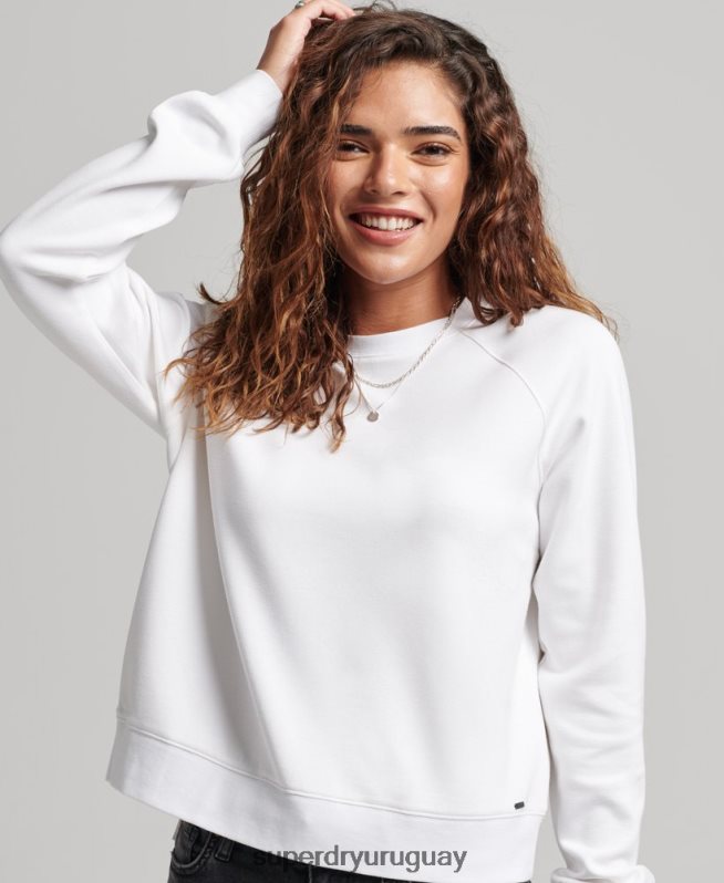 uy Superdry mujer sudadera con capucha de modal blanco DT2N8Z5915 ropa