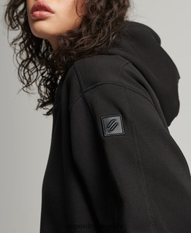 uy Superdry mujer sudadera con capucha extragrande Code Tech negro DT2N8Z5789 ropa