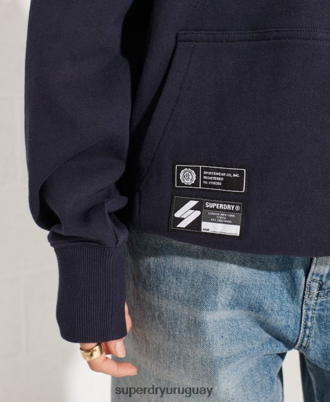 uy Superdry mujer sudadera con capucha extragrande Varsity Arch Armada DT2N8Z3377 ropa