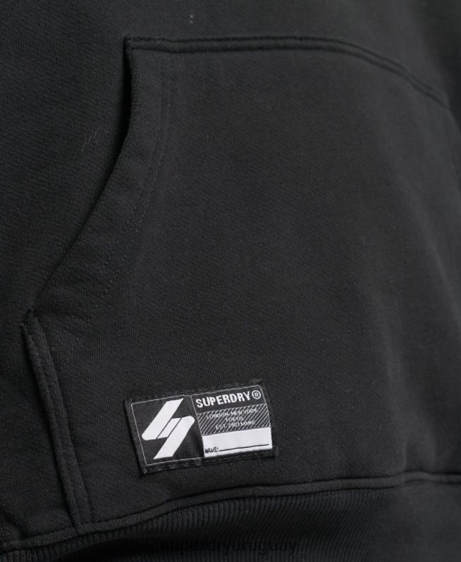 uy Superdry mujer sudadera con capucha extragrande con logo de medios tonos negro DT2N8Z5791 ropa